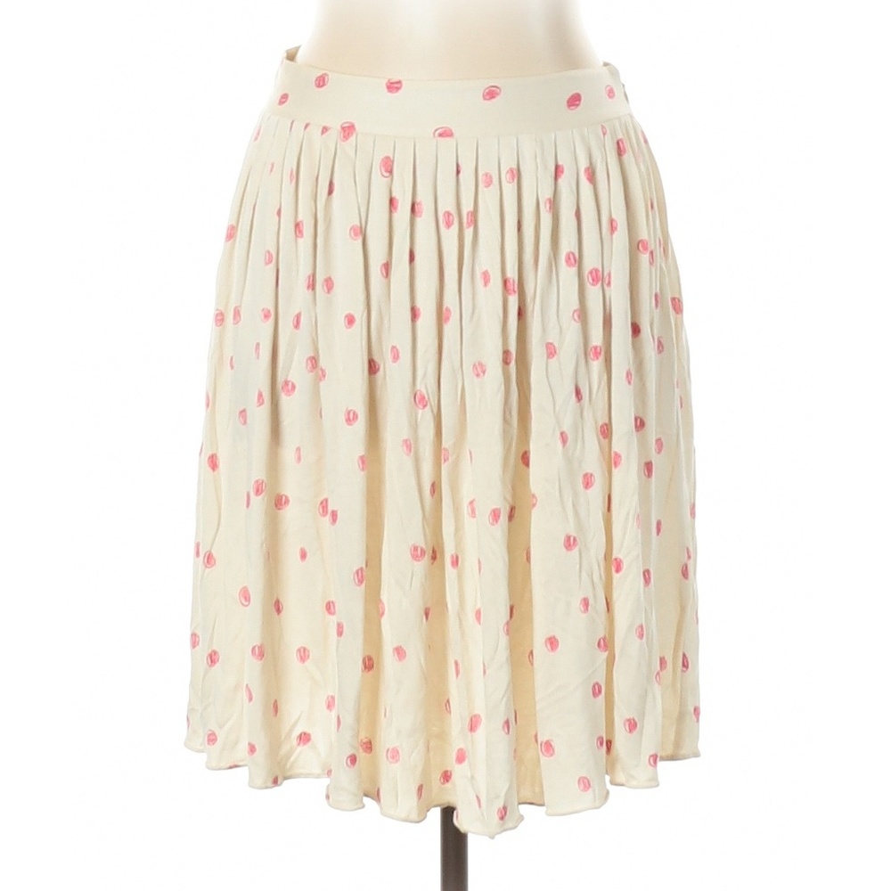❤️‍ Vintage Moschino Cheap Chic Pleated Silk Blend Polka Dot Skirt 90s Designer